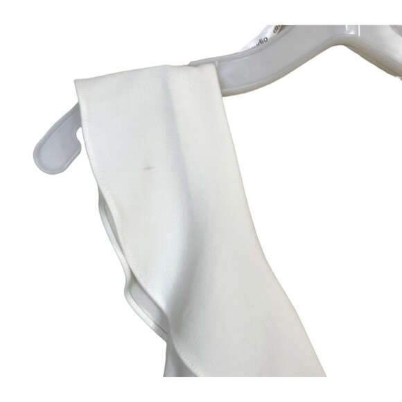 Elegant White Ruffle Maxi Dress - Picture 4 of 6